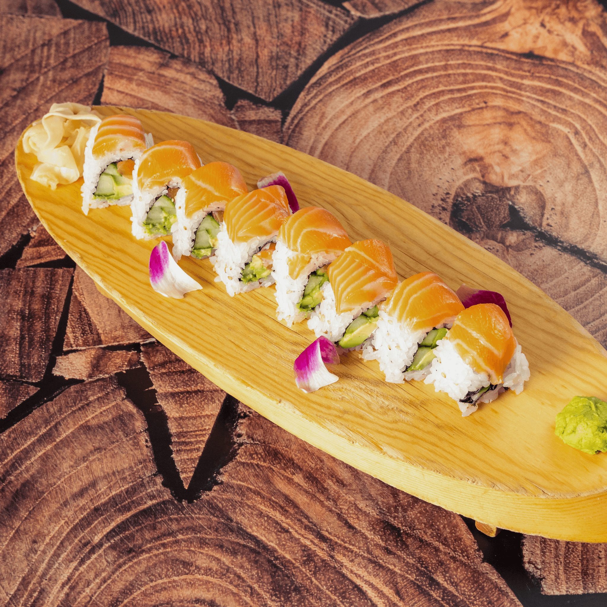 Rich Salmon Roll.