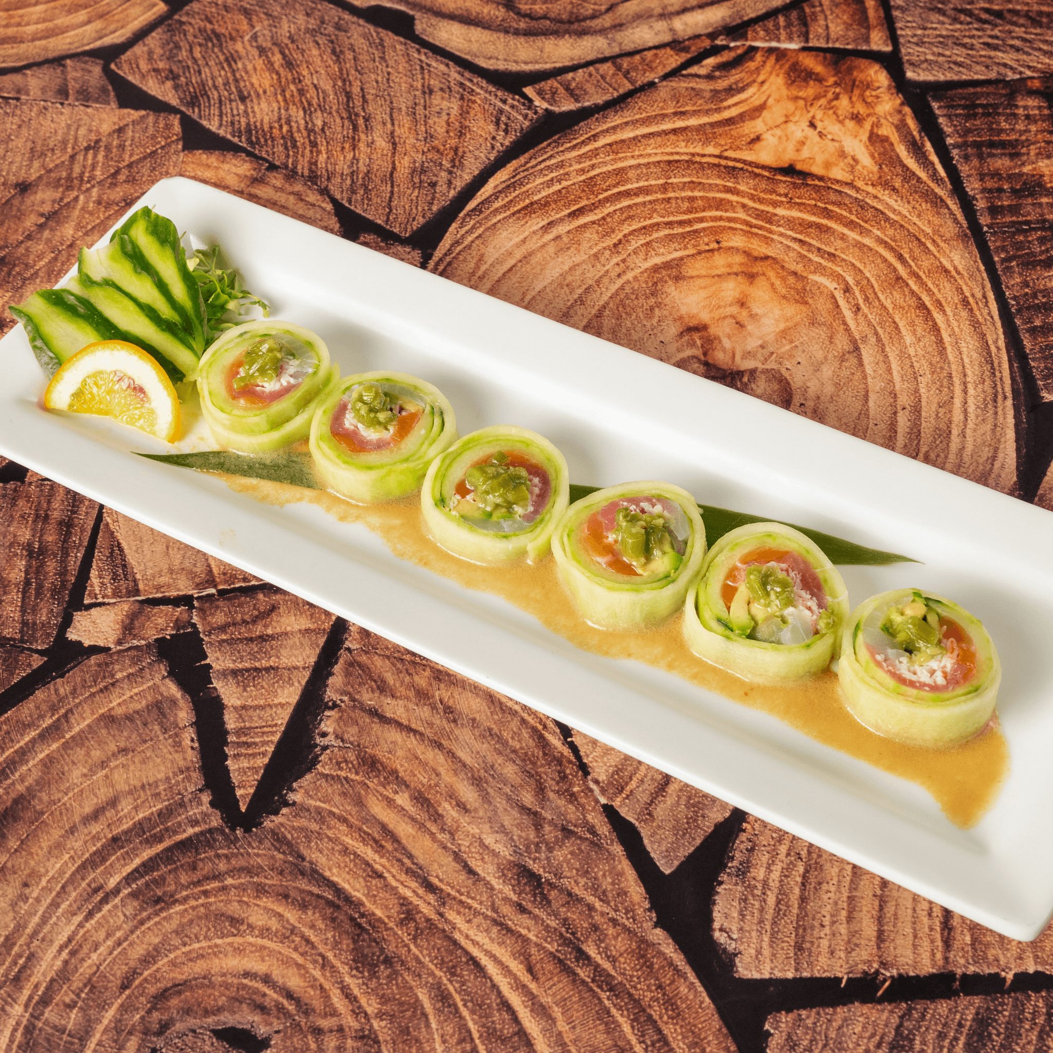 Rainbow Naruto Roll (No Rice).