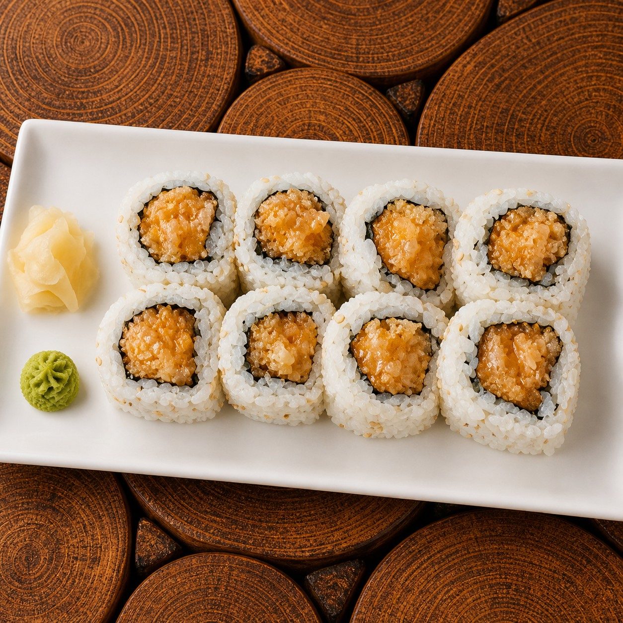 Spicy Crunchy Scallop Roll.