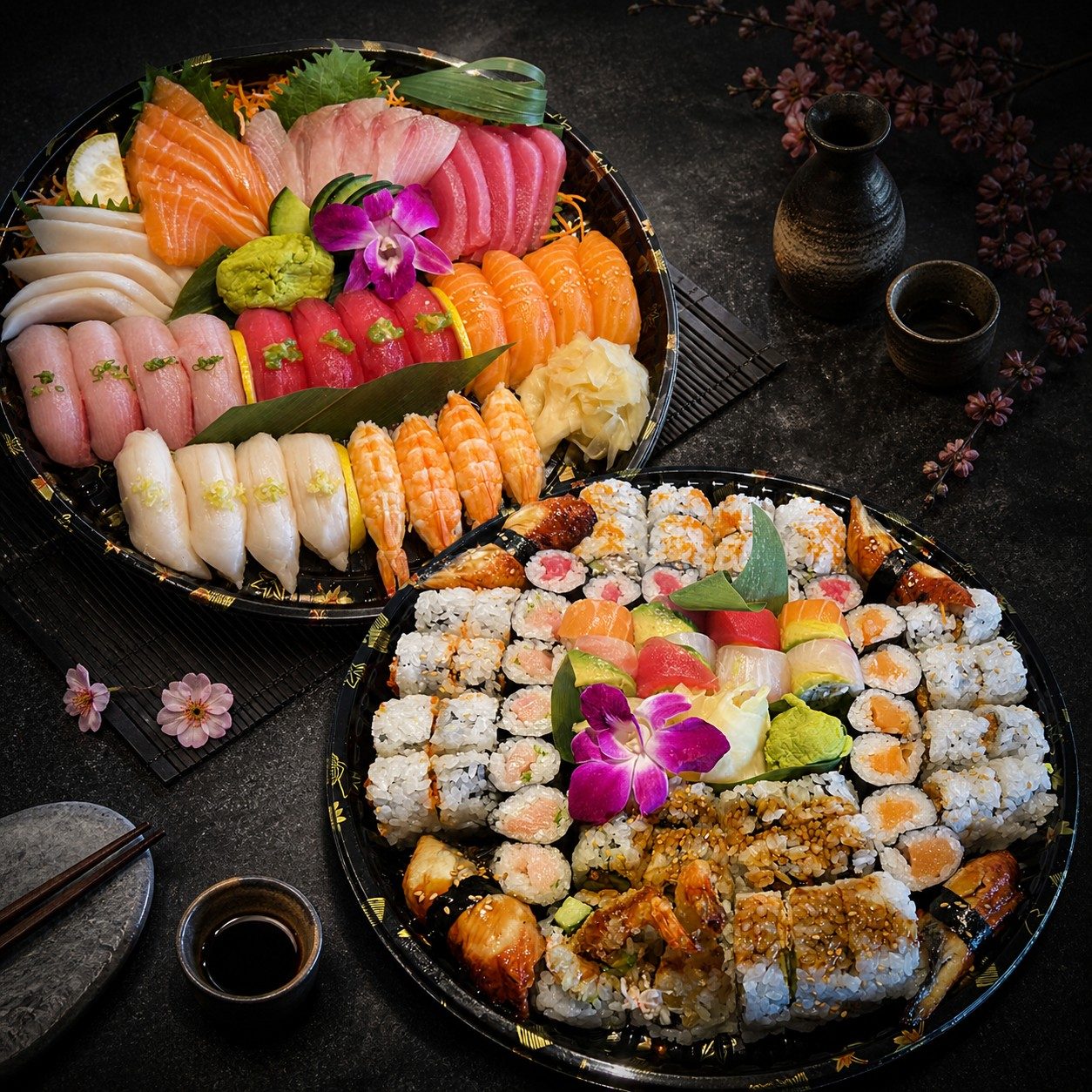 Sushi & Sashimi Platter (108 Pieces).
